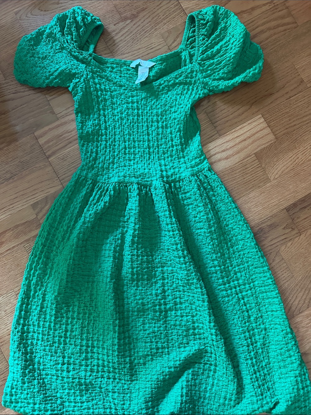 H&M neon green mini dress